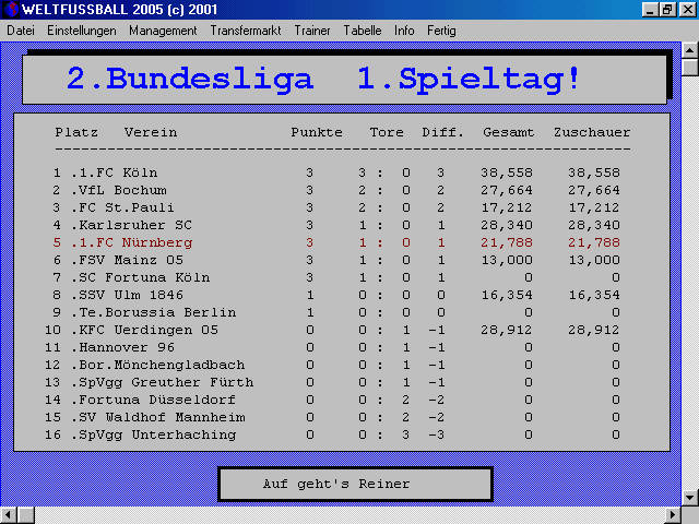 Screenshot für Weltfussball 2005